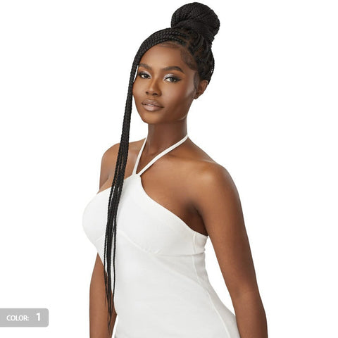 Outre Glueless 100% Fully Hand-Tied Pre-Braided HD Transparent Whole Lace Wig - KNOTLESS BOX BRAIDS 36"