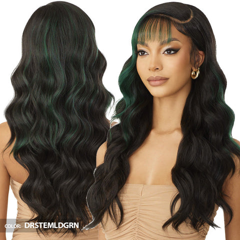 Outre Sleek Lay Glueless Deep C-Part HD Lace Front Wig - NAILANI - Pre-Styled Bangs