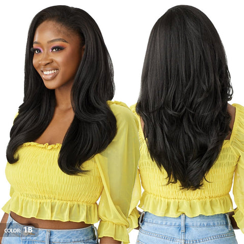 Outre Converti-Cap Delux Cap Half Wig - BLUSH & BLOOM 24"