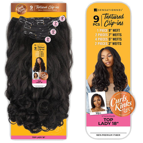 Sensationnel Curls Kinks & Co Textures Clip-In Weave 9 PCS - TOP LADY 18"