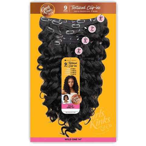 Sensationnel Curls Kinks Textured Clip-Ins 9 pcs - WILD ONE 14"