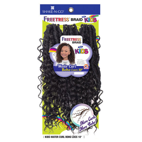 Freetress For Kids Pre-Looped Crochet Braids - WATER CURL BOHO LOCS 10"