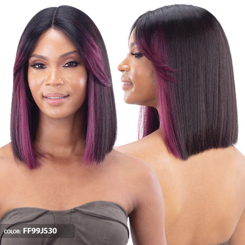 Mayde Beauty Axis Natural Feathered Bangs 5" Deep Part Lace Front Wig - JAYLA