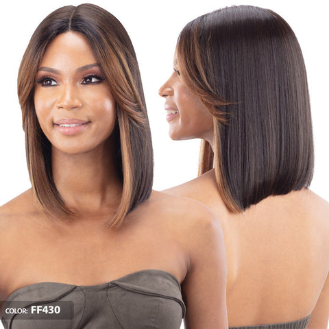 Mayde Beauty Axis Natural Feathered Bangs 5" Deep Part Lace Front Wig - JAYLA