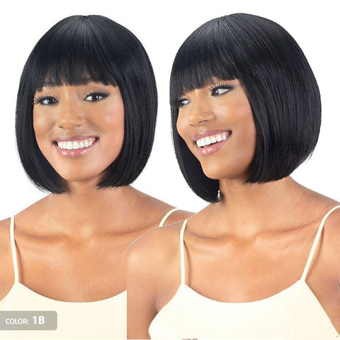 Mayde Mocha Human Hair Blend Wig - PEACH