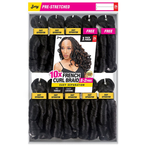 Zury Sis Pre-Stretched Crochet Braid - FRENCH CURL BRAID 24" 10X