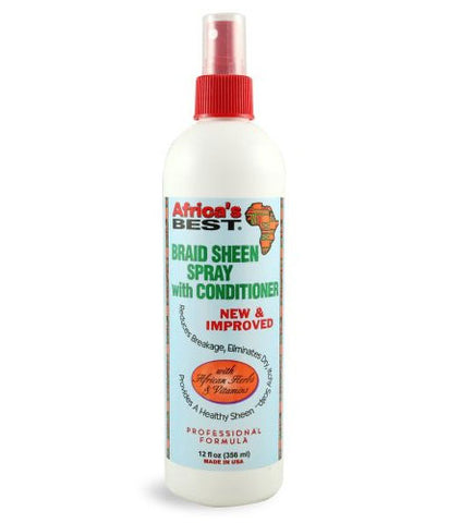 Africa's Best BRAID SHEEN SPRAY with Conditioner 12 oz