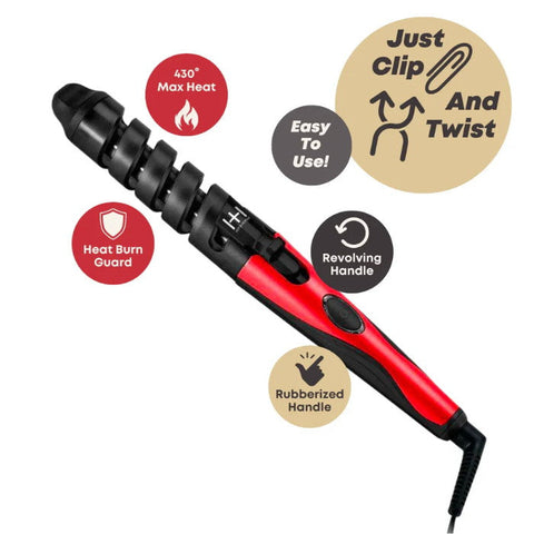 Annie Hot & Hotter Ceramic Spiral Curling Iron 3/4"