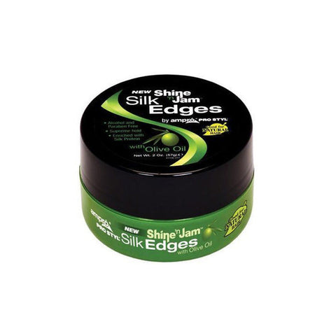 Ampro Prostyle Shine N Jam Silk Edges Olive Oil 2 Oz/8 Oz