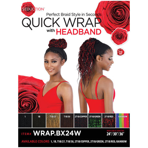 Seduction Quick Wrap with Headband Wig - WRAP.BX24W / WRAP.BX36W (24"/36") BOX BRAID