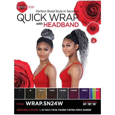 Seduction Quick Wrap with Headband Wig - WRAP.SN36W 36" TWIST STYLE
