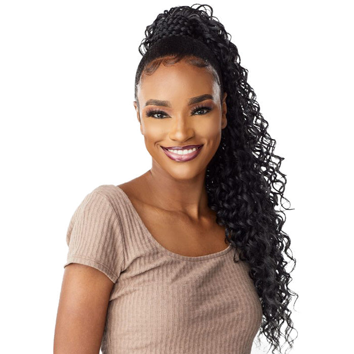 Sensationnel Synthetic Ponytail Instant Pony Wrap Braided Deep 28"