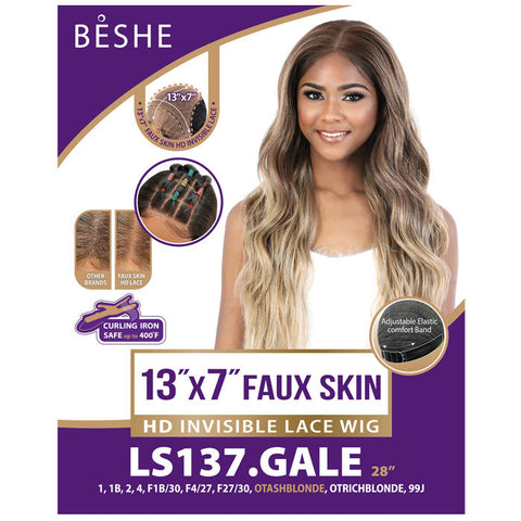 Beshe Glueless 13x7 Faux Skin HD Invisible Lace Wig - LS137.GALE