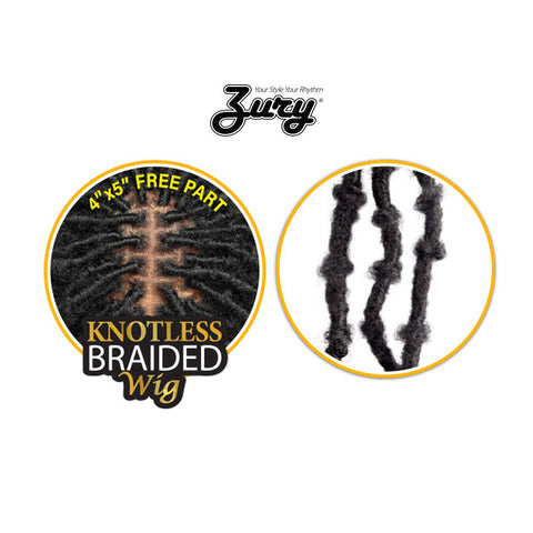 Zury Sis Knotless Braided 4x5 Free Part Lace Front Wig - DIVA LACE BUTTERFLY LOC SHORT