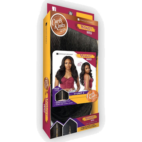 Sensationnel Curls Kinks V-Part Wig Glueless HD Lace Part Wig - V-UNIT 2