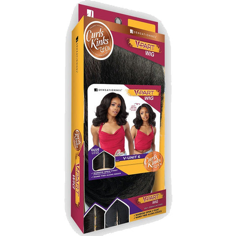 Sensationnel Curls Kinks V-Part Wig Glueless HD Lace Part Wig - V-UNIT 5