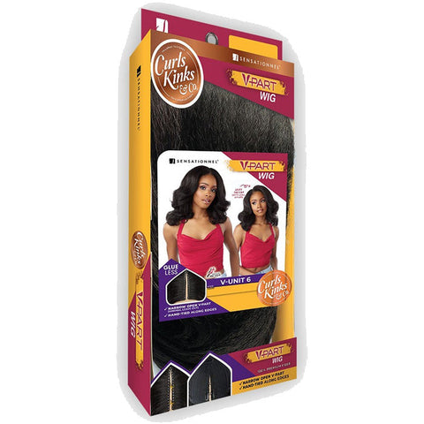 Sensationnel Curls Kinks V-Part Wig Glueless HD Lace Part Wig - V-UNIT 6