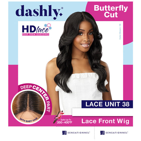 Sensationnel Dashly Butterfly Cut 5" Deep Part HD Lace Front Wig - LACE UNIT 38