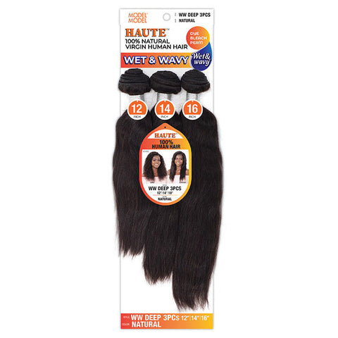 ModelModel Haute 100% Virgin Human Hair Wet & Wavy Weave 3pc - DEEP