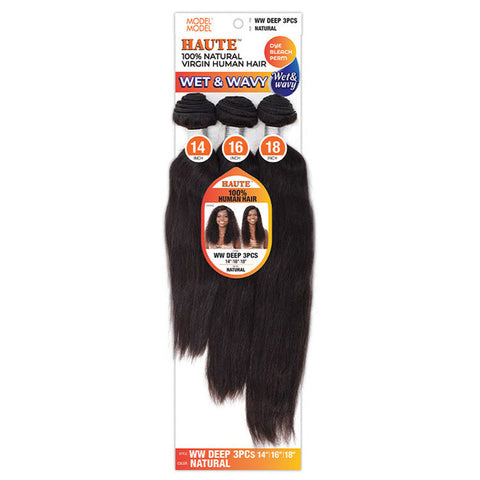ModelModel Haute 100% Virgin Human Hair Wet & Wavy Weave 3pc - DEEP