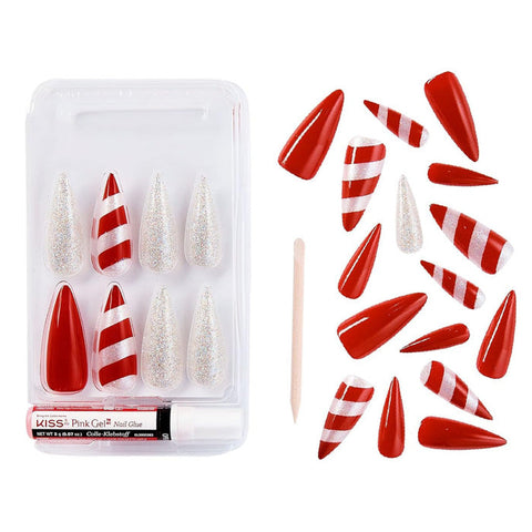 Kiss GoldFinger Snow Queen Limited Edition 24 Nails - Be Jolly