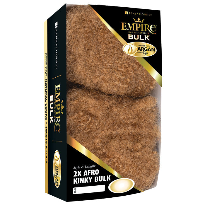 Sensationnel Empire 100% Human Hair Braiding Bulk - 2X AFRO KINKY BULK 12" / 16"