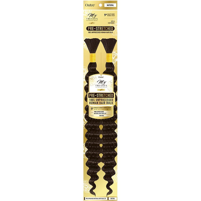 Outre Mytresses Gold Label Braids 100% Unprocessed Human Hair - PRE-STRETCHED NATURAL DEEP BULK 24"