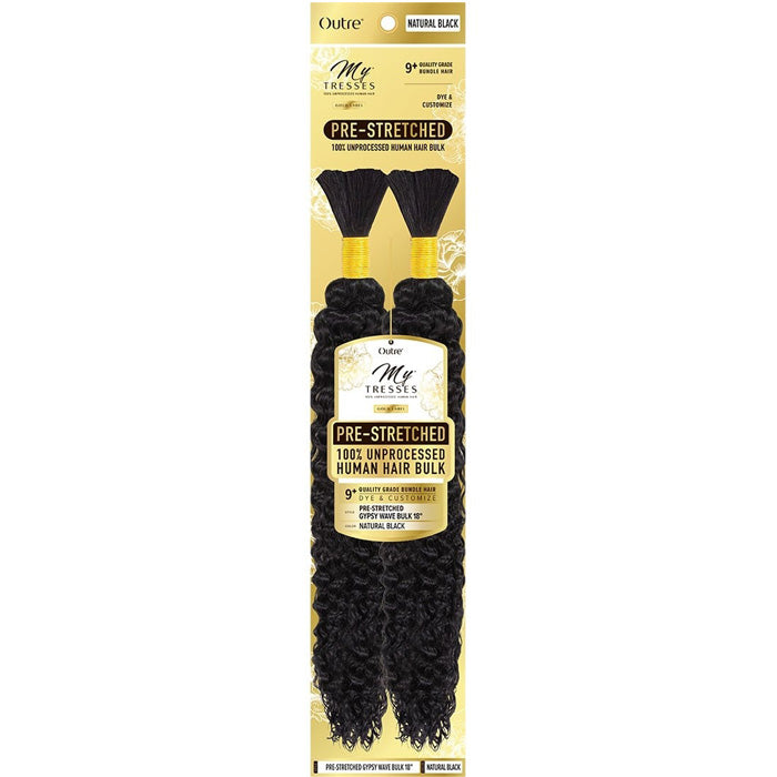 Outre Mytresses Gold Label 100% Unprocessed Human Hair Braids - PRE-STRETCHED GYPSY WAVE BULK 18"/24"