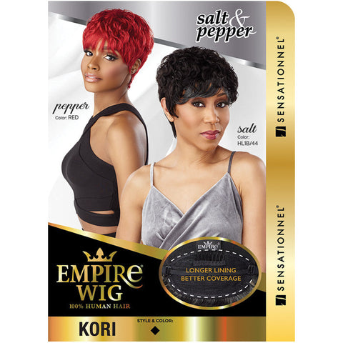 Sensationnel Empire Wig Salt & Pepper 100% Human Hair Full Wig - KORI