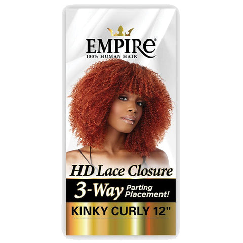 Sensationnel Empire 100% Human Hair HD Lace Closure - KINKY CULRY 12"