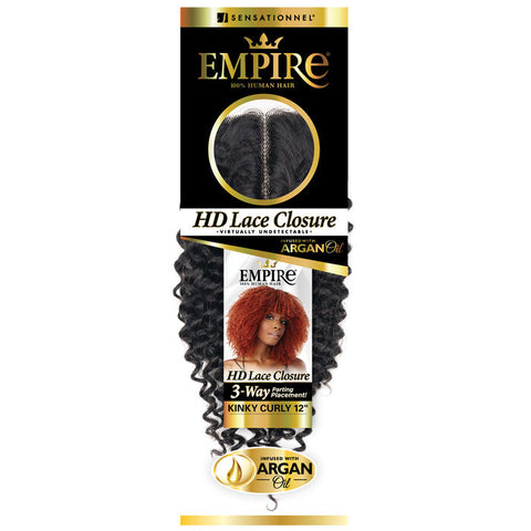Sensationnel Empire 100% Human Hair HD Lace Closure - KINKY CULRY 12"