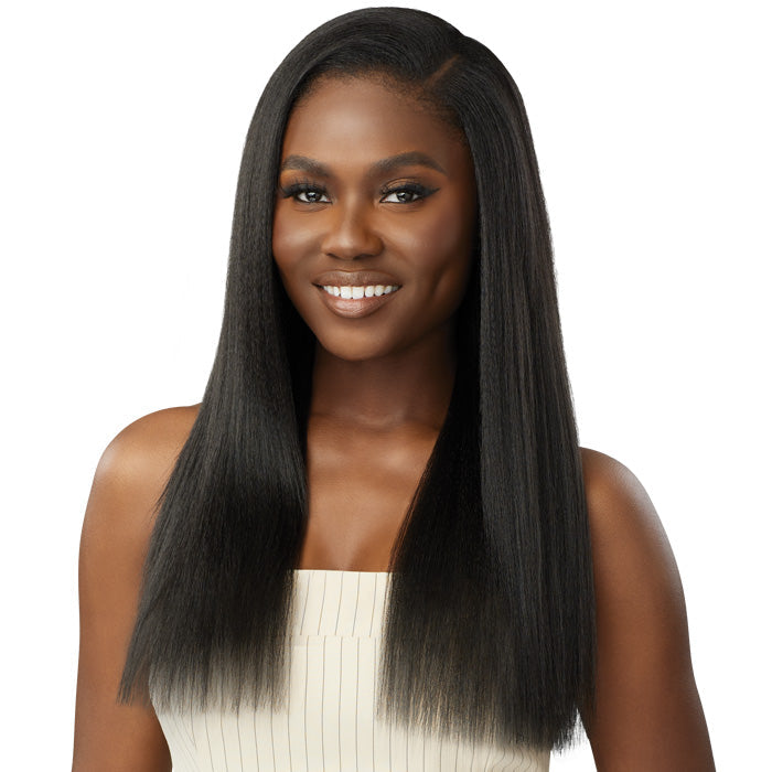 Outre Big Beautiful Hair Human Hair Blend Clip-In 9 Weave - Natural Yaki 18"