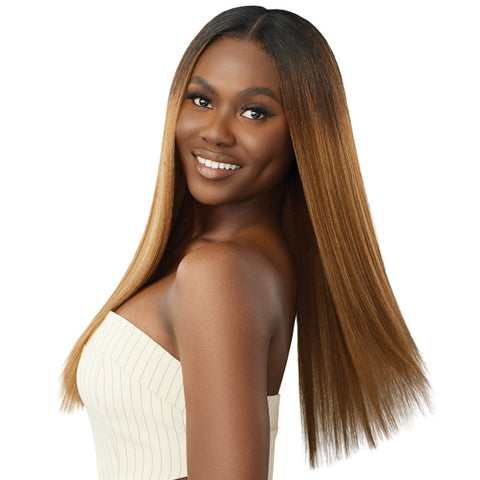 Outre Big Beautiful Hair Human Hair Blend Clip-In 9 Weave - Natural Yaki 18"