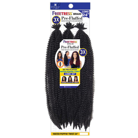 Freetress 3X Pre Fluffed Water Poppin Twist Braid 24