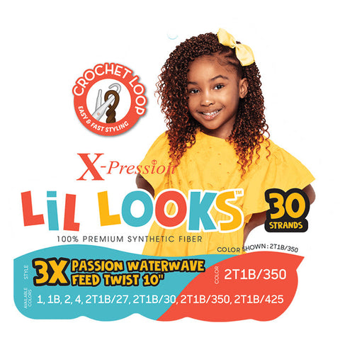 Outre X-Pression LiL 3X Looks Crochet Loop Braid - PASSION WATER WAVE FEED TWIST 10"