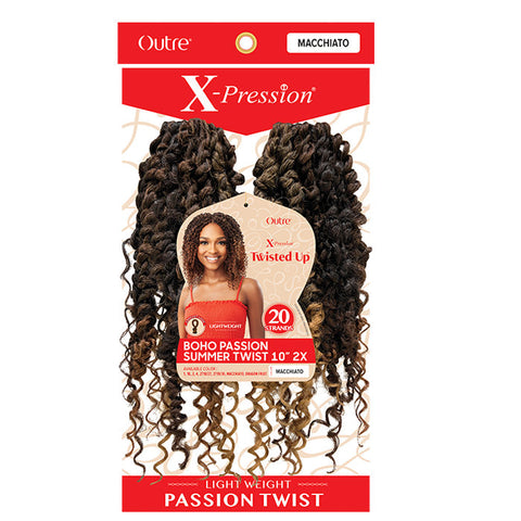 Outre X-Pression Twisted Up Pre-Looped Crochet Braids - BOHO PASSION SUMMER TWIST 10" 2X