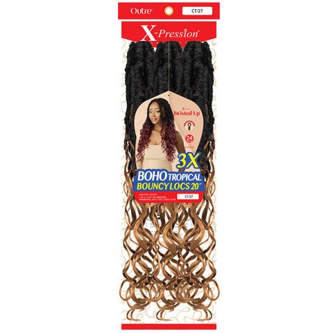 Outre X-Pression Twisted Up Crochet Loop Braid - BOHO TROPICAL BOUNCY LOCS 20" 3X