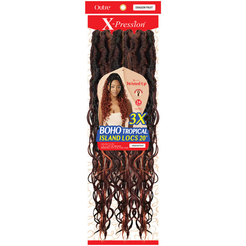 Outre X-Pression Twisted Up Crochet Loop Braid - BOHO TROPICAL ISLAND LOCS 20 3X