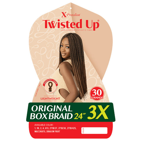 Outre X-Pression Twisted Up Crochet Loop Braid - ORIGINAL BOX BRAID 3X (18"/24"/30")