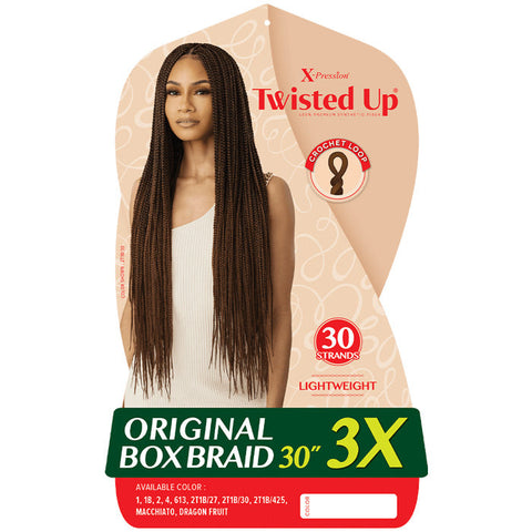 Outre X-Pression Twisted Up Crochet Loop Braid - ORIGINAL BOX BRAID 3X (18"/24"/30")