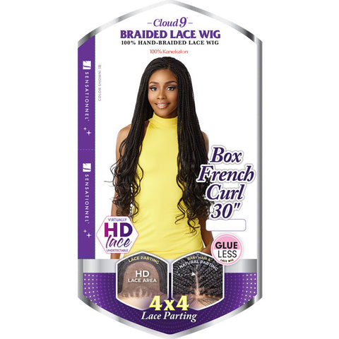 Sensationnel Cloud 9 Glueless HD 4X4 Braided Lace Front Wig - BOX FRENCH CURL 30"