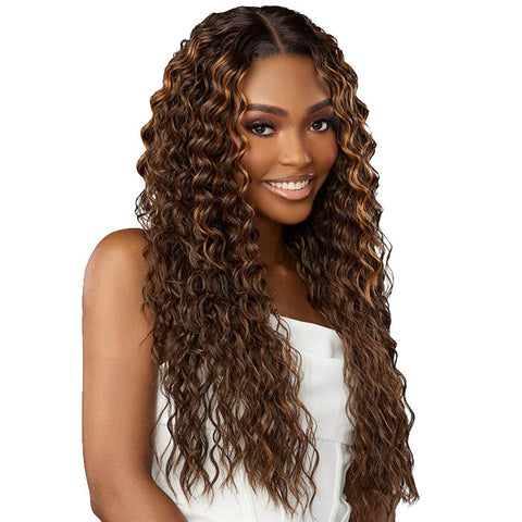 Sensationnel Butta Lace Glueless Human Hair Blend 5 Deep Parting HD Lace Front Wig - WATER DEEP 28"