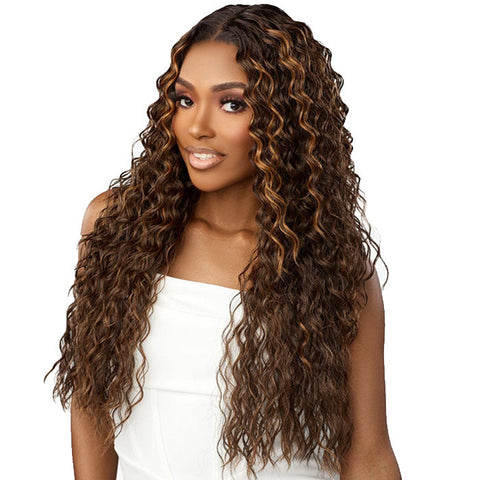 Sensationnel Butta Lace Glueless Human Hair Blend 5 Deep Parting HD Lace Front Wig - WATER DEEP 28"