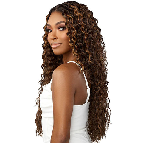 Sensationnel Butta Lace Glueless Human Hair Blend 5 Deep Parting HD Lace Front Wig - WATER DEEP 28"