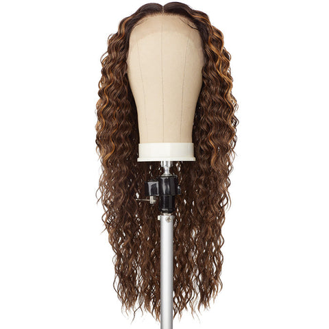 Sensationnel Butta Lace Glueless Human Hair Blend 5 Deep Parting HD Lace Front Wig - WATER DEEP 28"