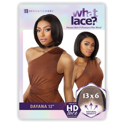 Sensationnel What Lace Human Hair Blend 13x6 HD Lace Front Wig - DAYANA 12"