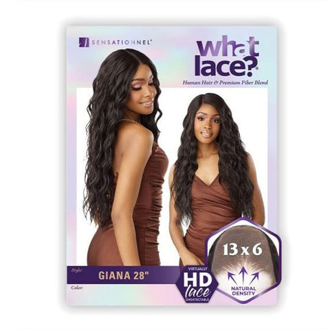 Sensationnel What Lace Human Hair Blend 13X6 HD Lace Front Wig - GIANA 28"