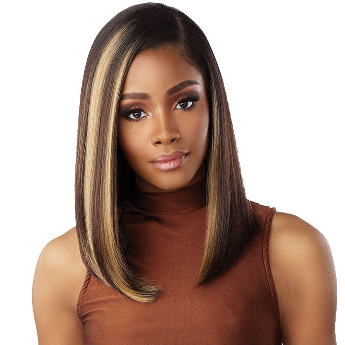 Sensationnel What Lace Human Hair Blend Glueless 13X6 HD Lace Front Wig - SHIYANA 14"
