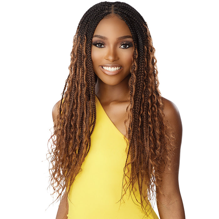 Sensationnel Cloud 9 Glueless HD 4x4 Parting Hand-Braided Lace Front Wig - MERMAID BOX BRAID 30"