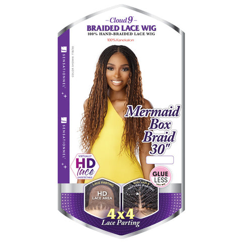 Sensationnel Cloud 9 Glueless HD 4x4 Parting Hand-Braided Lace Front Wig - MERMAID BOX BRAID 30"